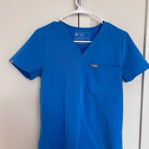 Figs Technical Collection V-Neck and Jogger Scrub Set in Blue